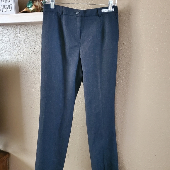 Pendleton Petite Gray Virgin Wool Lined Pants 8 - Picture 1 of 3
